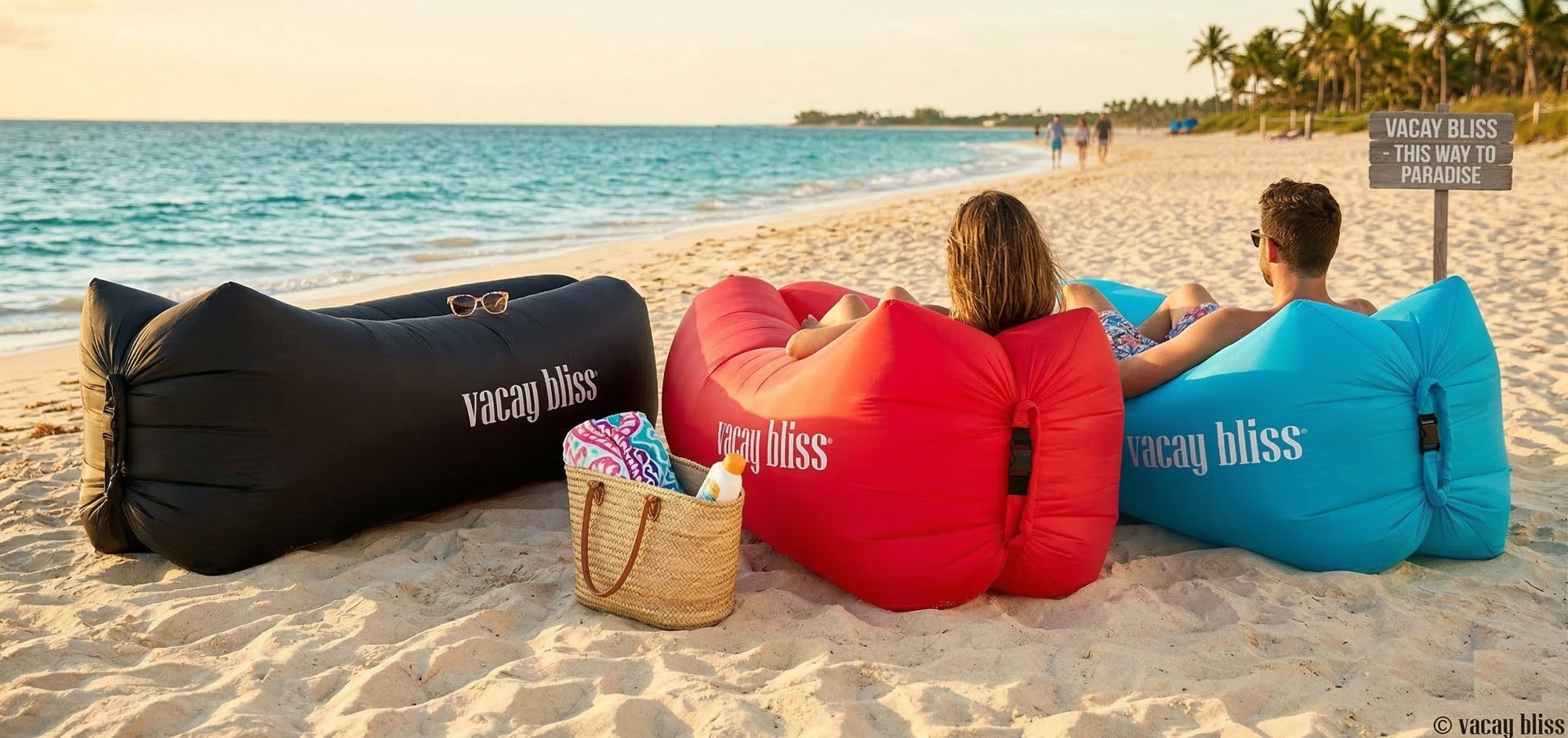 Φουσκωτός Καναπές Εξωτερικού Χώρου Vacay Bliss - Γαλάζιο - Image 2