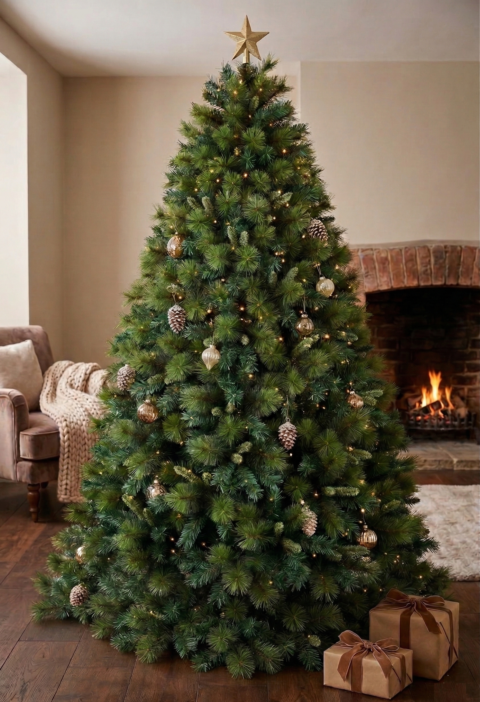 Χριστουγεννιάτικο δέντρο Mixed Carolina σε παραδοσιακή γραμμή ύψους 2,40m - Image 2