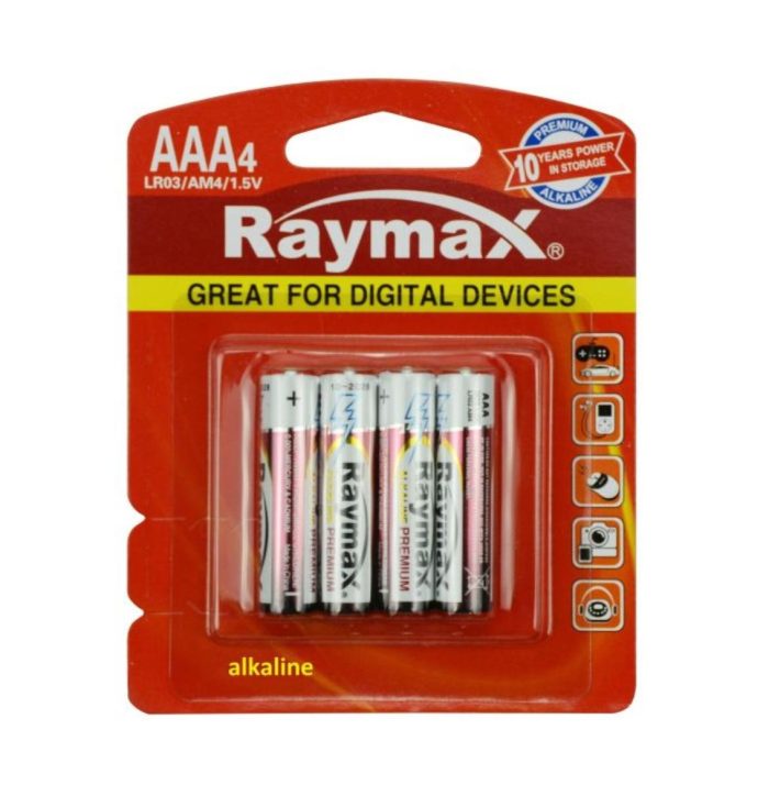Αλκαλικές μπαταρίες Raymax premium LR6 AAΑ τετράδα
