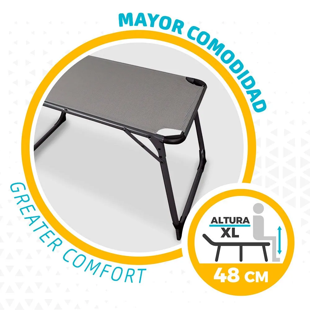 Premium Ξαπλώστρα Αλουμινίου Oversized με Διπλό Ύφασμα Textilene & Ενίσχυση Αφρώδους (193x67x48cm) - Image 2